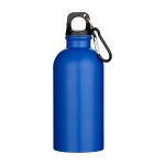 Garrafa de aço inoxidável reciclado mate de parede simples 400 ml cor azul real segunda vista frontal