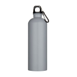 Garrafa de aço inoxidável reciclado mate com mosquetão 750 ml cor cinzento segunda vista frontal