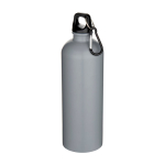 Garrafa de aço inoxidável reciclado mate com mosquetão 750 ml cor cinzento