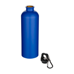 Garrafa de aço inoxidável reciclado mate com mosquetão 750 ml cor azul real segunda vista