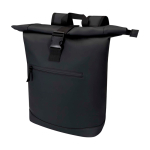 Mochila enrolável de pele sintética impermeável para PC 15'' cor preto