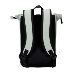 Mochila enrolável de pele sintética impermeável para PC 15'' cor cinzento segunda vista traseira