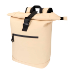 Mochila enrolável de pele sintética impermeável para PC 15'' cor marfim