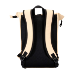 Mochila enrolável de pele sintética impermeável para PC 15'' cor marfim segunda vista traseira