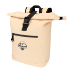 Mochila enrolável de pele sintética impermeável para PC 15'' cor marfim vista impressão transfer