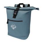 Mochila enrolável de pele sintética impermeável para PC 15'' cor ciano vista impressão transfer