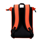 Mochila enrolável de pele sintética impermeável para PC 15'' cor salmão segunda vista traseira