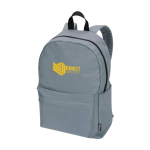 Mochila urbana ecológica e hidrorrepelente 16 L para PC 14'' cor cinzento vista impressão transfer