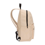 Mochila urbana ecológica e hidrorrepelente 16 L para PC 14'' cor marfim vista lateral