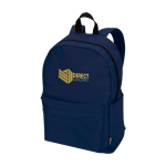 Mochila urbana ecológica e hidrorrepelente 16 L para PC 14'' cor azul-marinho vista impressão transfer