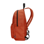 Mochila urbana ecológica e hidrorrepelente 16 L para PC 14'' cor salmão segunda vista com lateral
