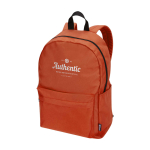 Mochila urbana ecológica e hidrorrepelente 16 L para PC 14'' cor salmão vista impressão transfer