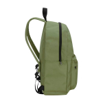 Mochila urbana ecológica e hidrorrepelente 16 L para PC 14'' cor verde oliva vista lateral