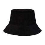 Chapéu para o sol de bombazine reciclada e algodão 280 g/m2 cor preto segunda vista traseira