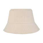 Chapéu para o sol de bombazine reciclada e algodão 280 g/m2 cor areia segunda vista traseira