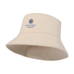 Chapéu para o sol de bombazine reciclada e algodão 280 g/m2 cor areia
