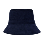 Chapéu para o sol de bombazine reciclada e algodão 280 g/m2 cor azul-marinho segunda vista traseira