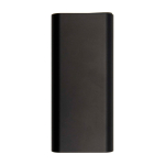 Powerbank de alumínio reciclado ideal para portátil 20 000 mAh cor preto terceira vista frontal