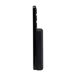 Powerbank sem fios magnético de plástico reciclado 5000 mAh cor preto vista lateral