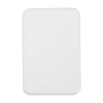 Powerbank sem fios magnético de plástico reciclado 5000 mAh cor branco segunda vista frontal