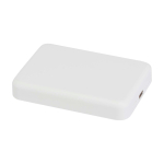 Powerbank sem fios magnético de plástico reciclado 5000 mAh cor branco segunda vista