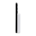 Powerbank sem fios magnético de plástico reciclado 5000 mAh cor branco vista lateral