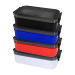 Lancheira de plástico com talheres a condizer e compartimento amplo cor vermelho segunda vista várias cores