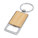 Porta-chaves moderno de bambu que serve de abre-caricas cor natural