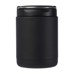 Lancheira térmica de aço inoxidável reciclado com asa 500 ml cor preto segunda vista frontal