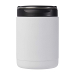Lancheira térmica de aço inoxidável reciclado com asa 500 ml cor branco segunda vista frontal