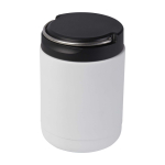 Lancheira térmica de aço inoxidável reciclado com asa 500 ml cor branco