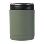 Lancheira térmica de aço inoxidável reciclado com asa 500 ml cor verde pastel segunda vista frontal