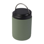 Lancheira térmica de aço inoxidável reciclado com asa 500 ml cor verde pastel quarta vista
