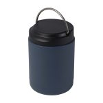 Lancheira térmica de aço inoxidável reciclado com asa 500 ml cor azul petróleo quarta vista