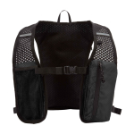 Colete de hidratação para corrida impermeável e refletor cor preto segunda vista frontal