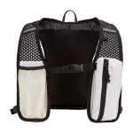 Colete de hidratação para corrida impermeável e refletor cor areia segunda vista frontal