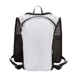 Colete de hidratação para corrida impermeável e refletor cor areia segunda vista traseira