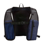 Colete de hidratação para corrida impermeável e refletor cor azul-marinho segunda vista frontal