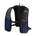 Colete de hidratação para corrida impermeável e refletor cor azul-marinho