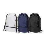 Saco desportivo tecido reciclado impermeável e bolso para calçado 18 L cor azul-marinho segunda vista várias cores