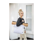 Saco de yoga com tecido ripstop reciclado e impermeável 18 L cor preto imagem de estilo de vida