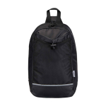 Bolsa tiracolo de hidratação com tecido reciclado impermeável 6 L cor preto segunda vista frontal