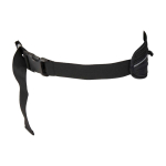 Bolsa de cintura para corrida com vários bolsos e elementos refletores cor preto terceira vista