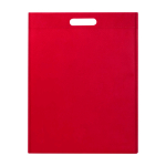 Saco de non-woven reciclado termosselado e ultrarresistente 5 L cor vermelho segunda vista frontal