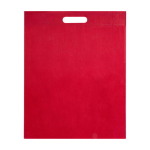 Saco de non-woven reciclado termosselado e ultrarresistente 5 L cor vermelho terceira vista frontal