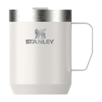Caneca para acampar de aço inox reciclado 236 ml Stanley Everyday cor bege segunda vista frontal