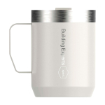 Caneca para acampar de aço inox reciclado 236 ml Stanley Everyday cor bege vista impressa logo 2