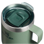 Caneca para acampar de aço inox reciclado 236 ml Stanley Everyday cor verde-escuro vista detalhe 1
