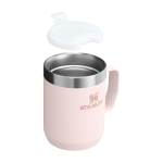 Caneca para acampar de aço inox reciclado 236 ml Stanley Everyday cor cor-de-rosa claro segunda vista