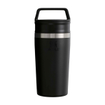 Copo de viagem de aço com tampa hermética 350 ml Stanley Café-To-Go cor preto segunda vista frontal